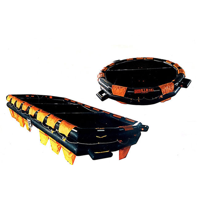 open reversible inflatable life raft